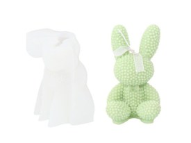 Molde silicona conejo grande con puntos 